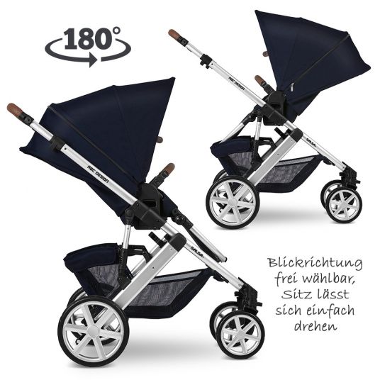 ABC Design Kombi-Kinderwagen Salsa 4 - inkl. Babywanne, Sportsitz & XXL Zubehörpaket - Shadow