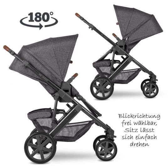 ABC Design Kombi-Kinderwagen Salsa 4 - inkl. Babywanne, Sportsitz & XXL Zubehörpaket - Street