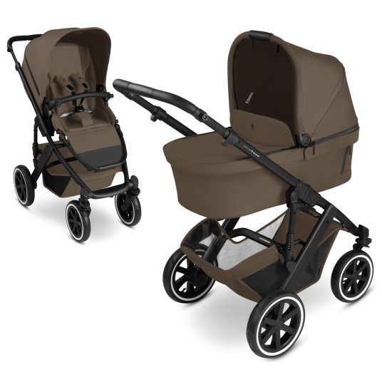 ABC Design Kombi-Kinderwagen Salsa 5 Air - inkl. Babywanne & Sportsitz - Dark Brown