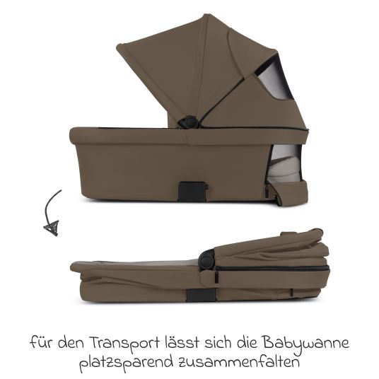 ABC Design Kombi-Kinderwagen Salsa 5 Air - inkl. Babywanne & Sportsitz - Dark Brown