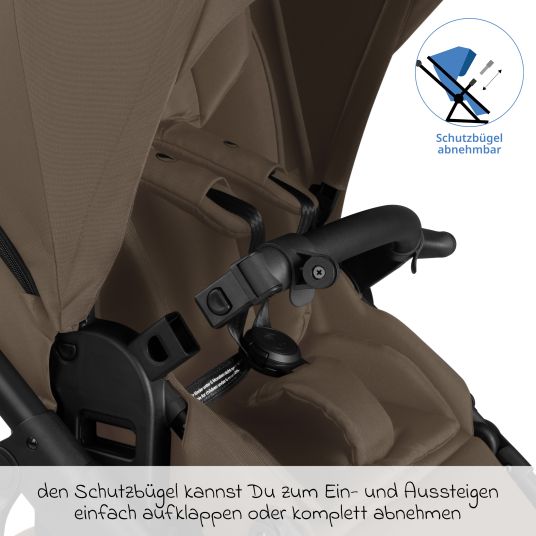 ABC Design Kombi-Kinderwagen Salsa 5 Air - inkl. Babywanne & Sportsitz - Dark Brown