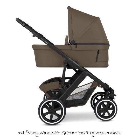 ABC Design Kombi-Kinderwagen Salsa 5 Air - inkl. Babywanne & Sportsitz - Dark Brown