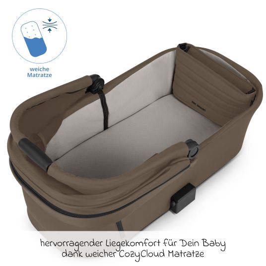 ABC Design Kombi-Kinderwagen Salsa 5 Air - inkl. Babywanne & Sportsitz - Dark Brown