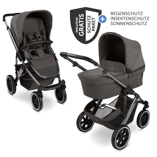 ABC Design Passeggino Salsa 5 Air con navicella e seggiolino sportivo e pacchetto accessori XXL - Almond