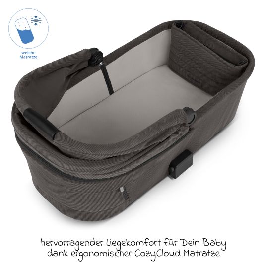 ABC Design Kombi-Kinderwagen Salsa 5 Air inkl. Babywanne & Sportsitz mit XXL-Zubehörpaket - Almond