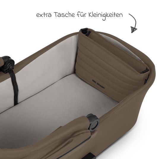 ABC Design Passeggino Salsa 5 Air con navicella e seggiolino sportivo e pacchetto accessori XXL - Marrone scuro