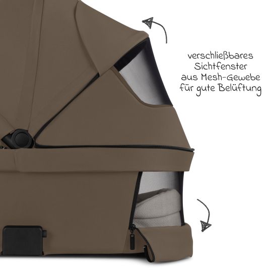 ABC Design Passeggino Salsa 5 Air con navicella e seggiolino sportivo e pacchetto accessori XXL - Marrone scuro