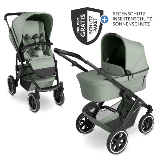 ABC Design Passeggino Salsa 5 Air con navicella e seggiolino sportivo e pacchetto accessori XXL - Pino