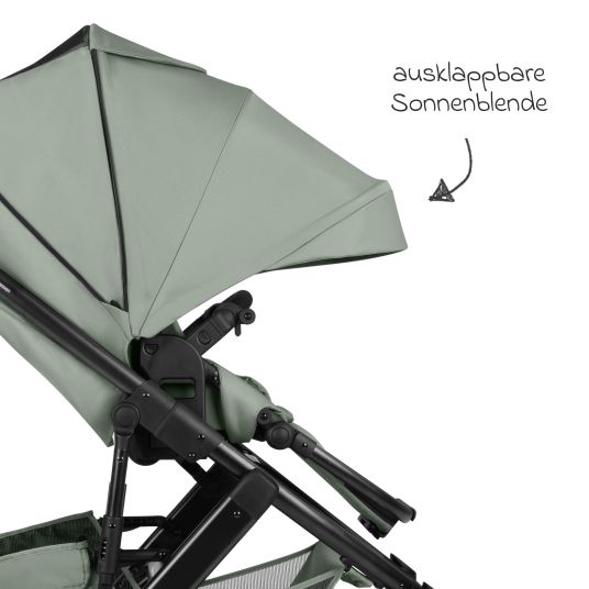 ABC Design Kombi-Kinderwagen Salsa 5 Air inkl. Babywanne & Sportsitz mit XXL-Zubehörpaket - Pine