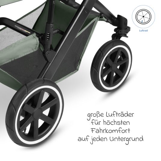 ABC Design Kombi-Kinderwagen Salsa 5 Air inkl. Babywanne & Sportsitz mit XXL-Zubehörpaket - Pine