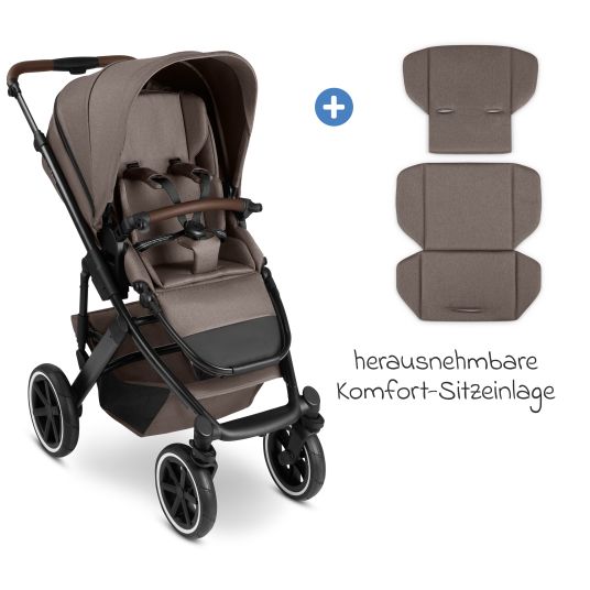 ABC Design Passeggino Salsa 5 Air con navicella e seggiolino sportivo e pacchetto accessori XXL - Pure - Nature