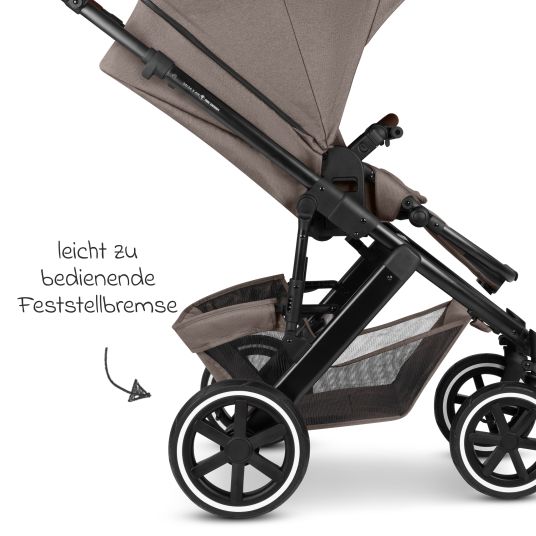 ABC Design Passeggino Salsa 5 Air con navicella e seggiolino sportivo e pacchetto accessori XXL - Pure - Nature