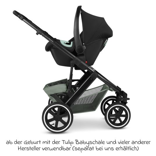 ABC Design Kombi-Kinderwagen Salsa 5 Air inkl. Babywanne & Sportsitz - Pine