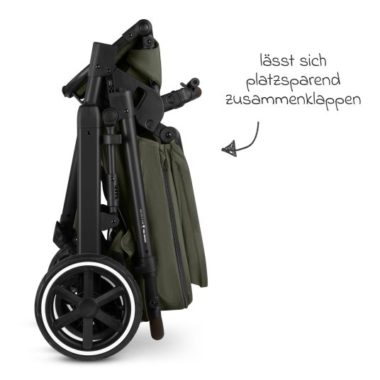 ABC Design Kombi-Kinderwagen Salsa 5 Air inkl. Babywanne & Sportsitz - Pure - Avocado