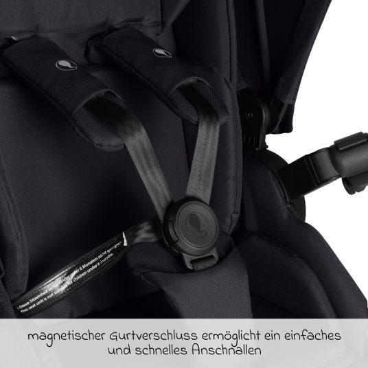 ABC Design Kombi-Kinderwagen Salsa 5 Air inkl. Babywanne & Sportsitz - Pure - Coal