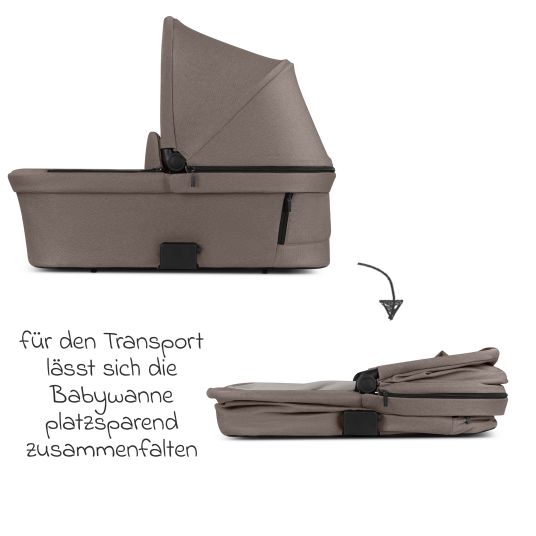 ABC Design Kombi-Kinderwagen Salsa 5 Air inkl. Babywanne & Sportsitz - Pure - Nature