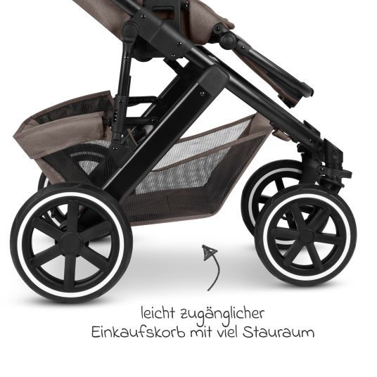 ABC Design Kombi-Kinderwagen Salsa 5 Air inkl. Babywanne & Sportsitz - Pure - Nature