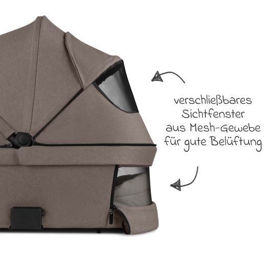 ABC Design Kombi-Kinderwagen Salsa 5 Air inkl. Babywanne & Sportsitz - Pure - Nature