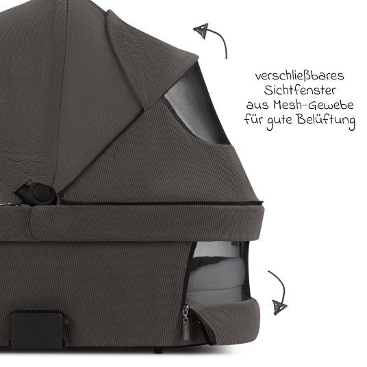 ABC Design Kombi-Kinderwagen Salsa 5 Air inkl. Wickeltasche Urban, Winterfußsack, Babywanne & Sportsitz - Almond