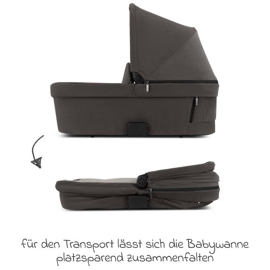 ABC Design Kombi-Kinderwagen Salsa 5 Air inkl. Wickeltasche Urban, Winterfußsack, Babywanne & Sportsitz - Almond