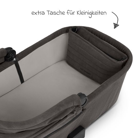 ABC Design Kombi-Kinderwagen Salsa 5 Air inkl. Wickeltasche Urban, Winterfußsack, Babywanne & Sportsitz - Almond