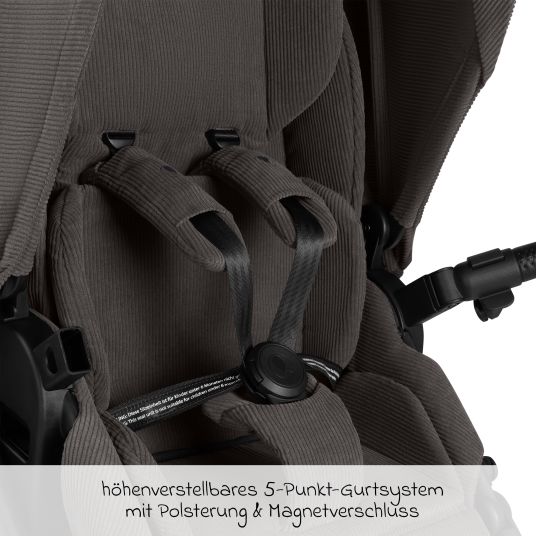 ABC Design Kombi-Kinderwagen Salsa 5 Air inkl. Wickeltasche Urban, Winterfußsack, Babywanne & Sportsitz - Almond