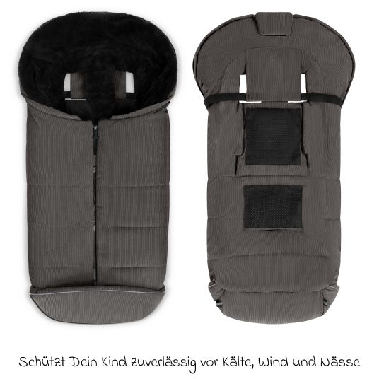 ABC Design Kombi-Kinderwagen Salsa 5 Air inkl. Wickeltasche Urban, Winterfußsack, Babywanne & Sportsitz - Almond