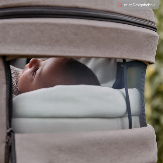 ABC Design Kombi-Kinderwagen Salsa 5 Air inkl. Wickeltasche Urban, Winterfußsack, Babywanne & Sportsitz - Almond