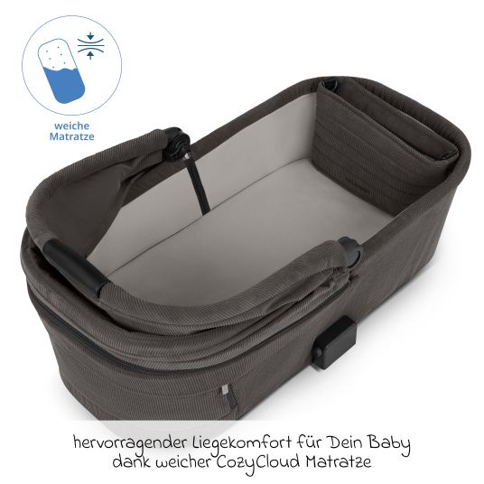 ABC Design Kombi-Kinderwagen Salsa 5 Air inkl. Wickeltasche Urban, Winterfußsack, Babywanne & Sportsitz - Almond