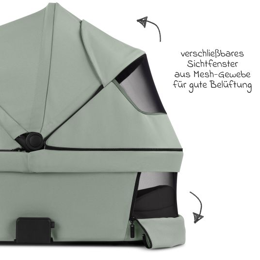 ABC Design Kombi-Kinderwagen Salsa 5 Air inkl. Wickeltasche Urban, Winterfußsack, Babywanne & Sportsitz - Pine