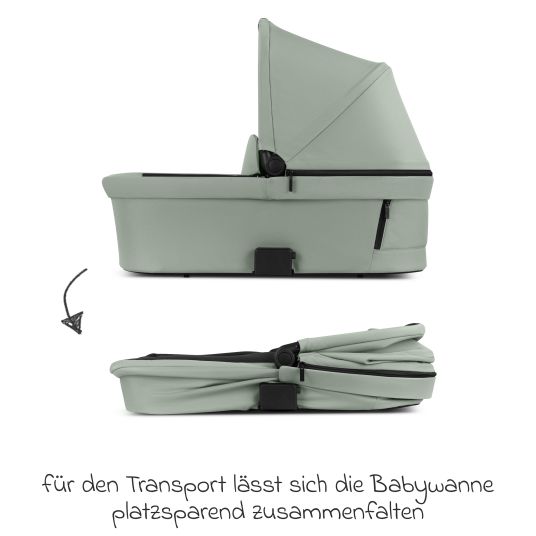 ABC Design Kombi-Kinderwagen Salsa 5 Air inkl. Wickeltasche Urban, Winterfußsack, Babywanne & Sportsitz - Pine