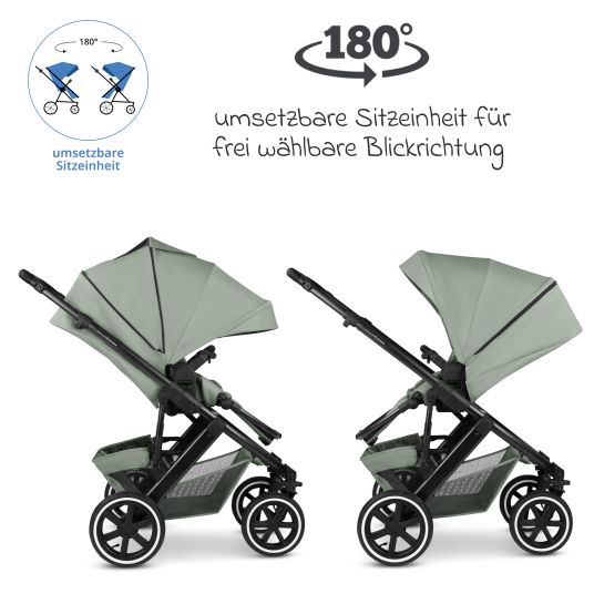 ABC Design Kombi-Kinderwagen Salsa 5 Air inkl. Wickeltasche Urban, Winterfußsack, Babywanne & Sportsitz - Pine