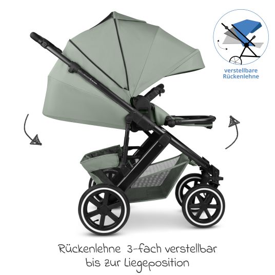 ABC Design Kombi-Kinderwagen Salsa 5 Air inkl. Wickeltasche Urban, Winterfußsack, Babywanne & Sportsitz - Pine