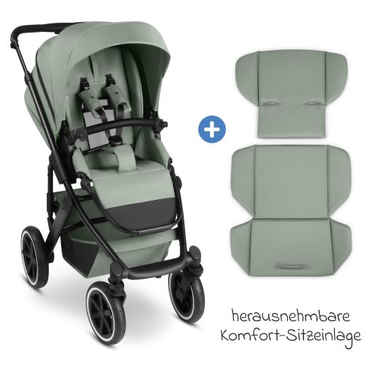 ABC Design Kombi-Kinderwagen Salsa 5 Air inkl. Wickeltasche Urban, Winterfußsack, Babywanne & Sportsitz - Pine