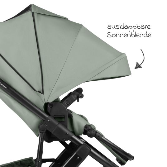 ABC Design Kombi-Kinderwagen Salsa 5 Air inkl. Wickeltasche Urban, Winterfußsack, Babywanne & Sportsitz - Pine