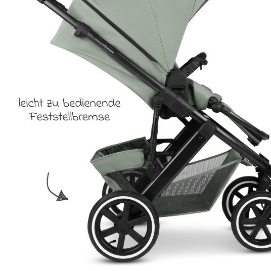 ABC Design Kombi-Kinderwagen Salsa 5 Air inkl. Wickeltasche Urban, Winterfußsack, Babywanne & Sportsitz - Pine