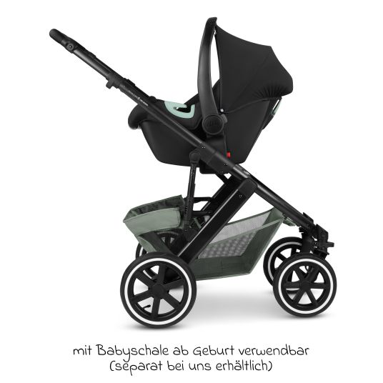 ABC Design Kombi-Kinderwagen Salsa 5 Air inkl. Wickeltasche Urban, Winterfußsack, Babywanne & Sportsitz - Pine