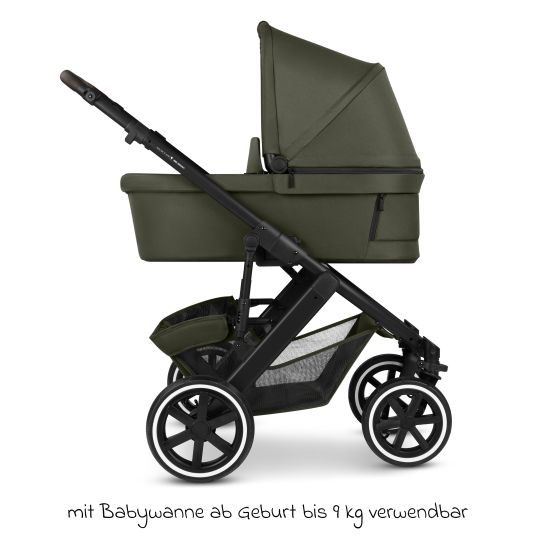 ABC Design Kombi-Kinderwagen Salsa 5 Air inkl. Wickeltasche Urban, Winterfußsack, Babywanne & Sportsitz - Pure - Avocado