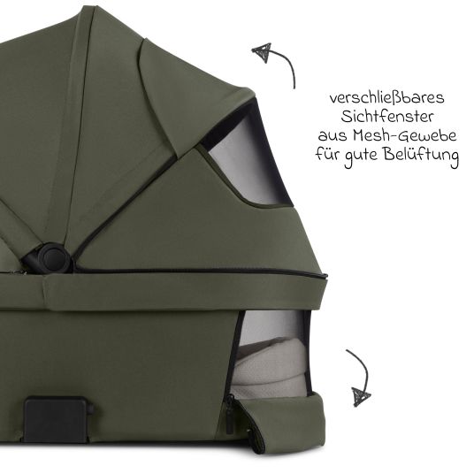 ABC Design Kombi-Kinderwagen Salsa 5 Air inkl. Wickeltasche Urban, Winterfußsack, Babywanne & Sportsitz - Pure - Avocado