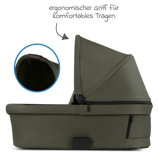 ABC Design Kombi-Kinderwagen Salsa 5 Air inkl. Wickeltasche Urban, Winterfußsack, Babywanne & Sportsitz - Pure - Avocado