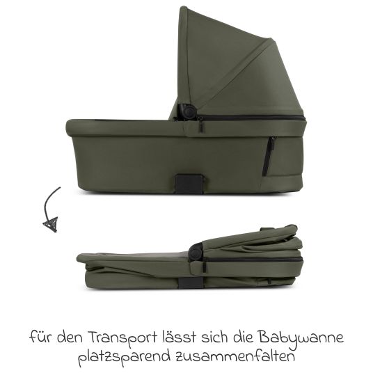 ABC Design Kombi-Kinderwagen Salsa 5 Air inkl. Wickeltasche Urban, Winterfußsack, Babywanne & Sportsitz - Pure - Avocado