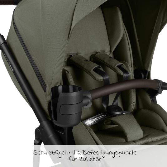 ABC Design Kombi-Kinderwagen Salsa 5 Air inkl. Wickeltasche Urban, Winterfußsack, Babywanne & Sportsitz - Pure - Avocado