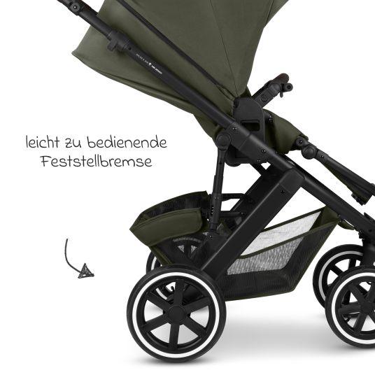 ABC Design Kombi-Kinderwagen Salsa 5 Air inkl. Wickeltasche Urban, Winterfußsack, Babywanne & Sportsitz - Pure - Avocado