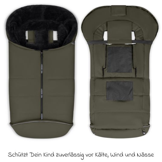 ABC Design Kombi-Kinderwagen Salsa 5 Air inkl. Wickeltasche Urban, Winterfußsack, Babywanne & Sportsitz - Pure - Avocado