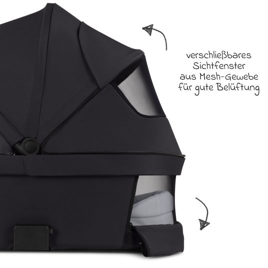 ABC Design Kombi-Kinderwagen Salsa 5 Air inkl. Wickeltasche Urban, Winterfußsack, Babywanne & Sportsitz - Pure - Coal