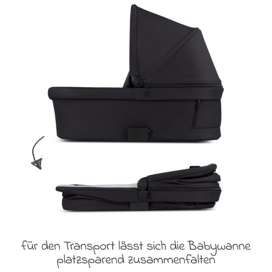 ABC Design Kombi-Kinderwagen Salsa 5 Air inkl. Wickeltasche Urban, Winterfußsack, Babywanne & Sportsitz - Pure - Coal