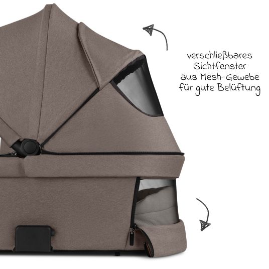 ABC Design Kombi-Kinderwagen Salsa 5 Air inkl. Wickeltasche Urban, Winterfußsack, Babywanne & Sportsitz - Pure - Nature