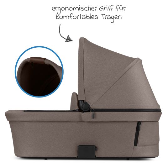 ABC Design Kombi-Kinderwagen Salsa 5 Air inkl. Wickeltasche Urban, Winterfußsack, Babywanne & Sportsitz - Pure - Nature