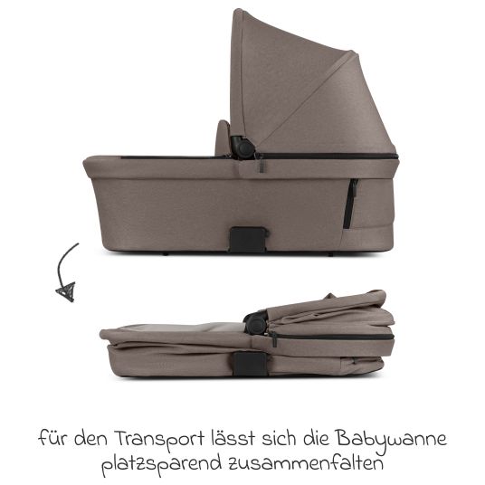 ABC Design Kombi-Kinderwagen Salsa 5 Air inkl. Wickeltasche Urban, Winterfußsack, Babywanne & Sportsitz - Pure - Nature