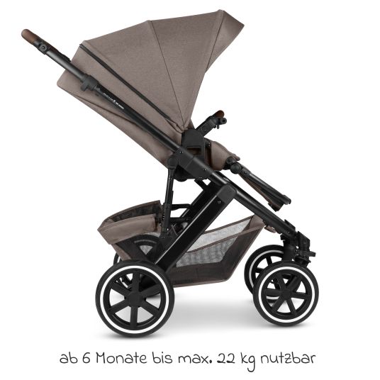 ABC Design Kombi-Kinderwagen Salsa 5 Air inkl. Wickeltasche Urban, Winterfußsack, Babywanne & Sportsitz - Pure - Nature